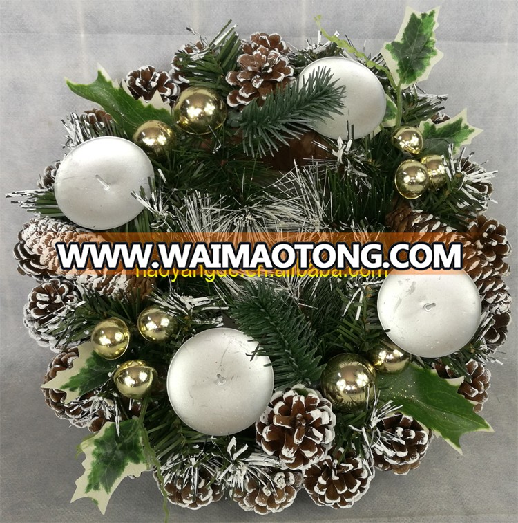 Artificial Pine cone Christmas Wreath Candlestick Forest Series