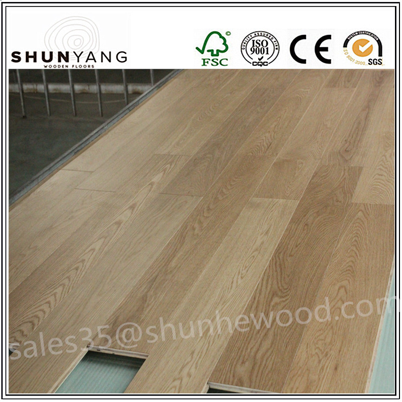 FSC Certificated french  white oak wood flooring parquet