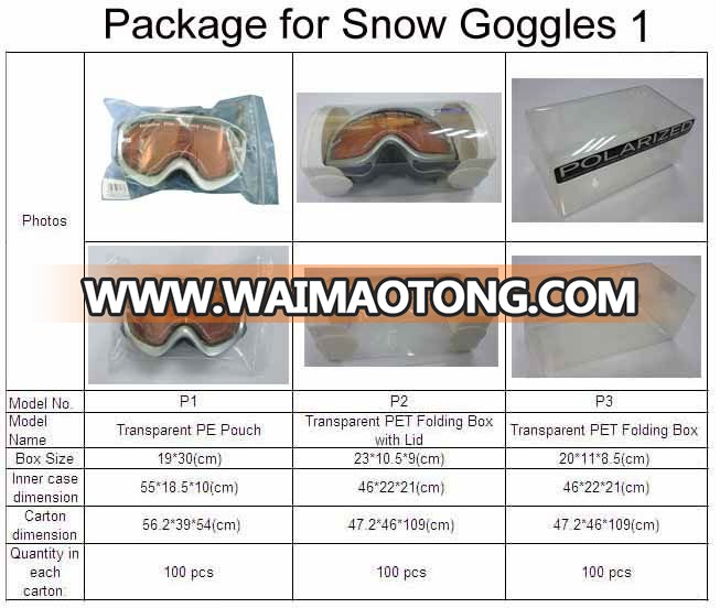 BSCI certificated flexible TPU frame snow goggles