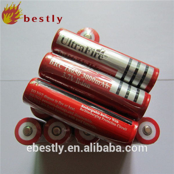 Hot sale rechargeable Ultrafire 3000mah 18650 3.7v li-ion battery/18650 battery specs/18650 battery dimensions