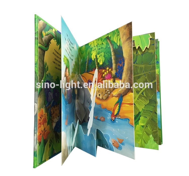 High Quality Childern Hardcover Book Kid Activity Pop-up Book 3D Coloring Book Coated Art Paper+Board Factory OEM