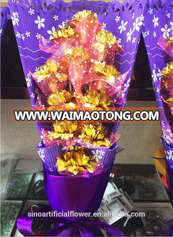 Wholesale Magic artificial flower 24K gold rose for Valentines gift