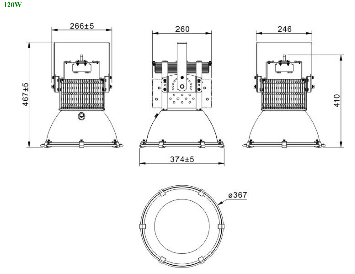 Manufacturer good heat dissipation 5years warranty CE ROHS Appoved led mining light