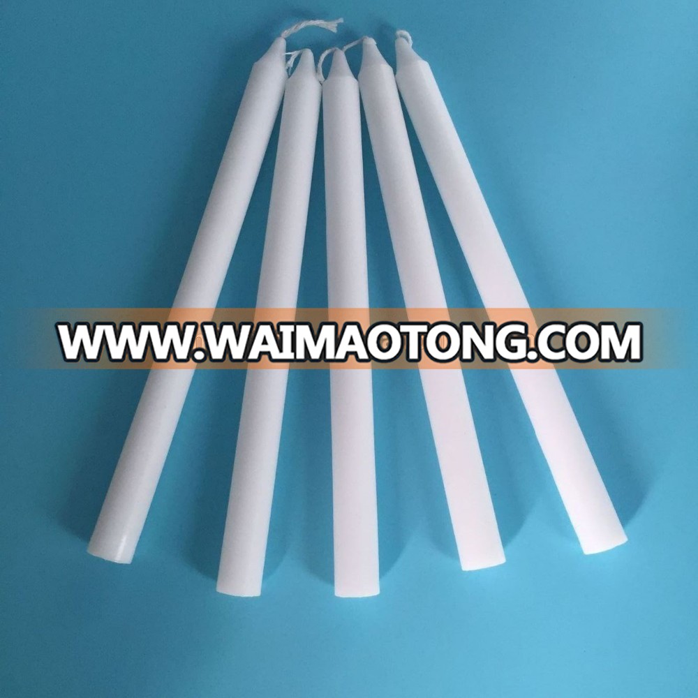 plain household stick white candles