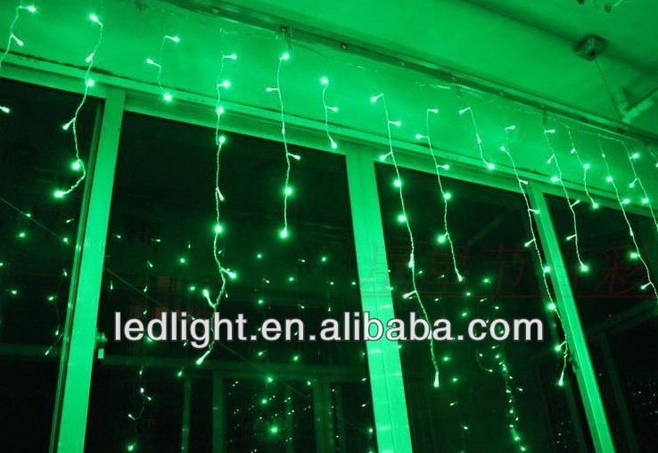 Waterproof connectable 4.8M led curtain icicle christmas string lights