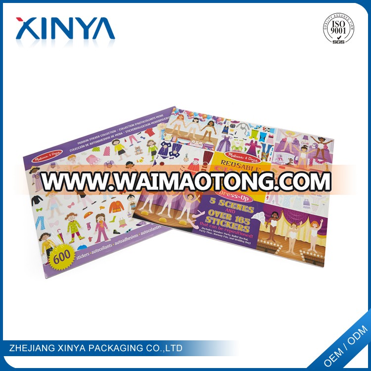 XINYA Most Popular Products Custom Cheap Hardcover Doll Decorative Sticker Book Printing