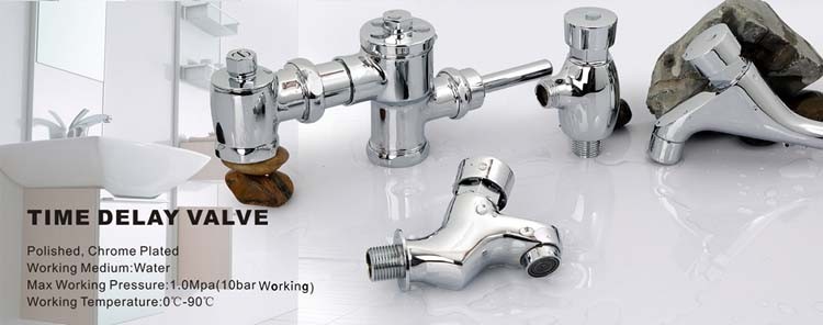 Idealflex Chrome plating time delay urinal flush valve