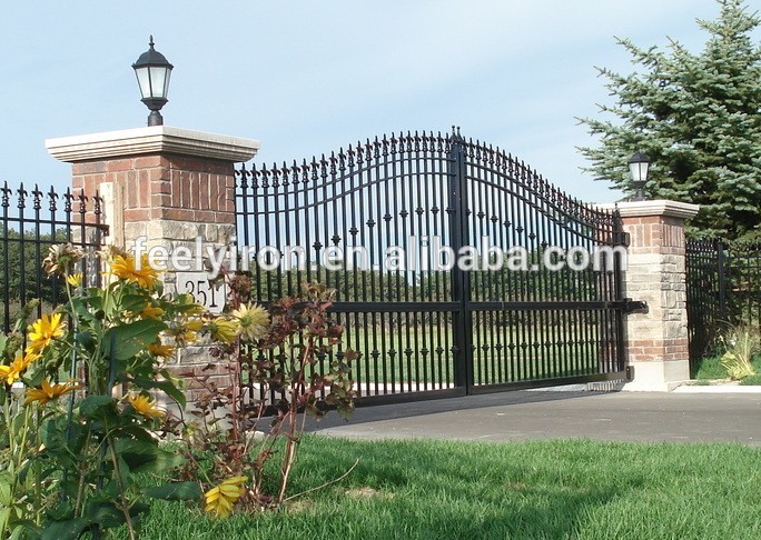 Custom Wrought Iron Driveway Gates FG-115