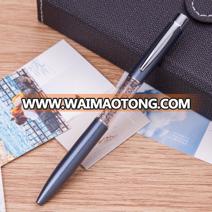 crystal diamond on top metal body promotional advertising ballpoint pen business signature office ball pen