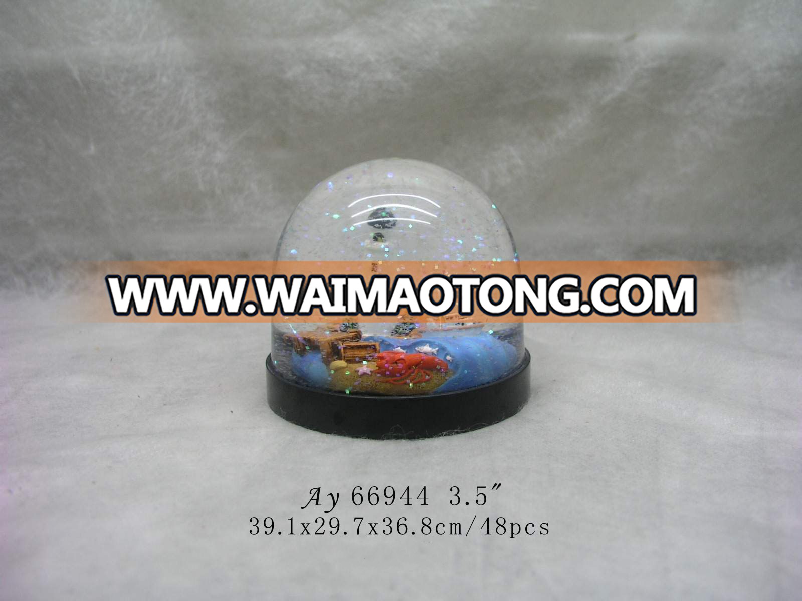 80MM Plastic Photo Frame Water Snow Globe