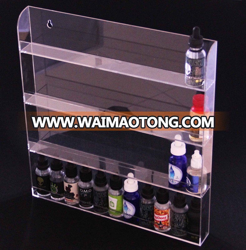 Wholesale custom transparent e-liquid acrylic display stand for e liquid bottles