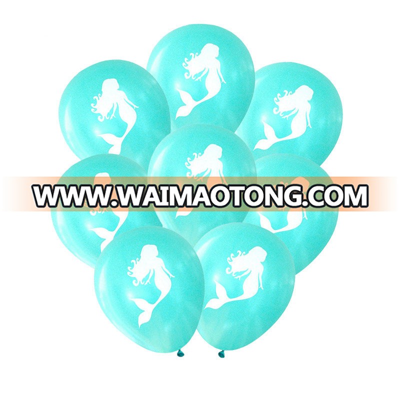 12inch Girl Mermaid Latex Free Balloons For Wedding Birthday Baby Shower Favor Birthday Party Decorations