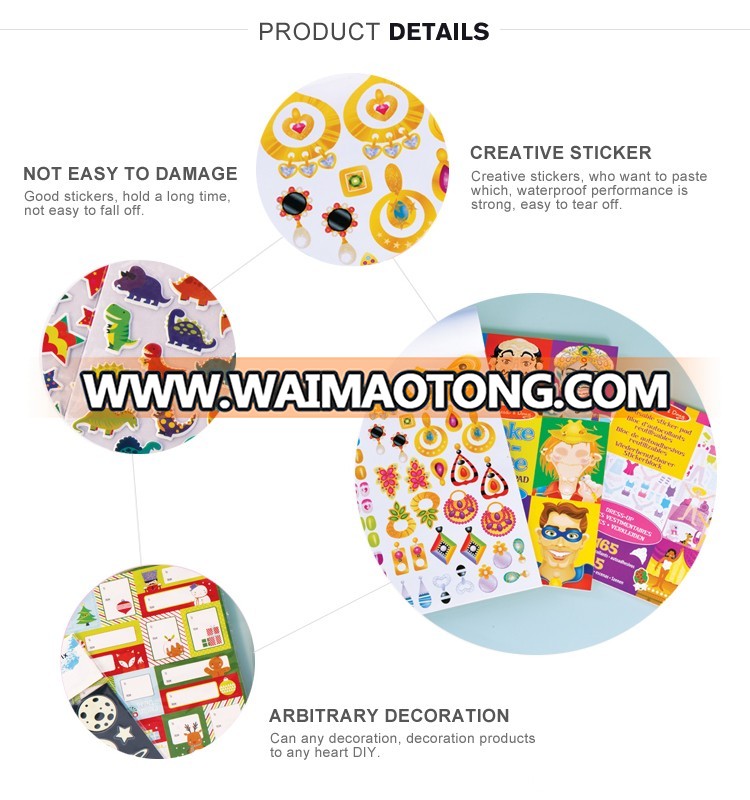 XINYA China Cheap Products Waterproof Cute Cartoon Character Kids Stickers And Label Printing