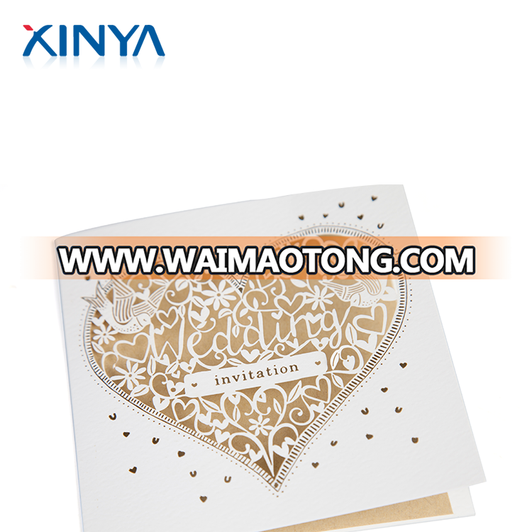 XINYA Trade Assurance Custom Design Personalized Luxury Laser Cut Wedding Invitation Card