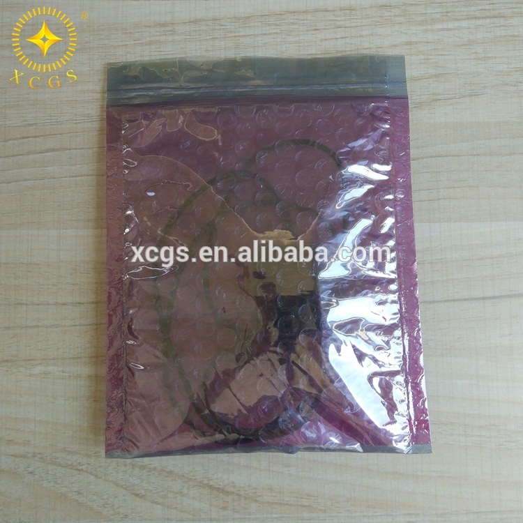 Factory Wholesale Reusable ESD plastic Shielding bubble zip lock Packaging Bag Electronic Accessories Pack Pouch