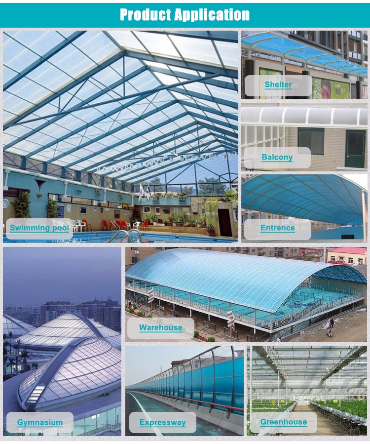 Lexan industrial Sun Sheet For Greenhouse Roofing , Awning , skylight