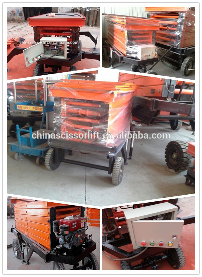 China electric hydraulic mobile scissor lift for street lamp maintenance