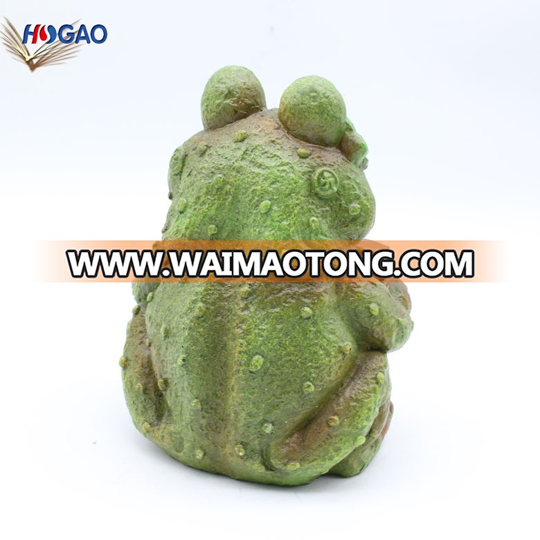 2019 Hot Sale Handcrafted Polyresin Outdoor Garden Frog Statue