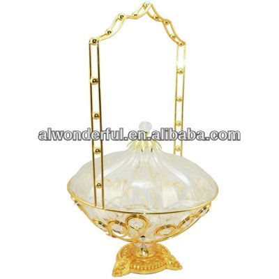 2019 metal round wedding cake snack  candy dishes stand with flower decoration