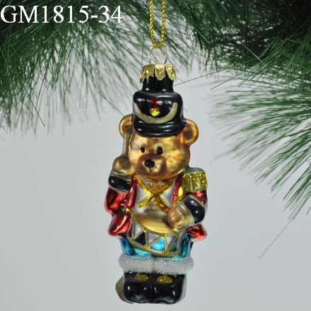 2019 Wholesale Glass Ornament Christmas Hanging Decoration Customized