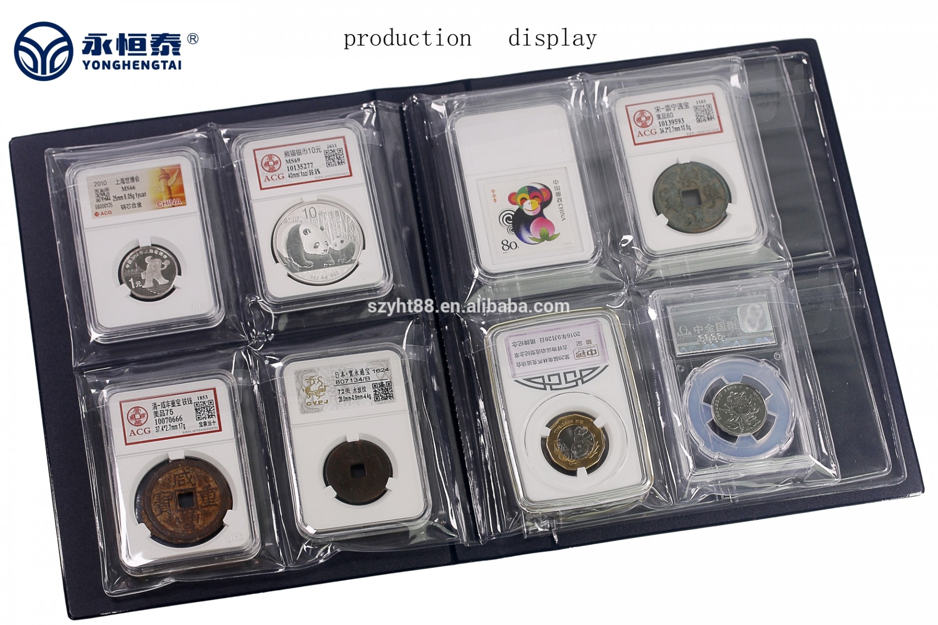 coin slab holder acrylic  display