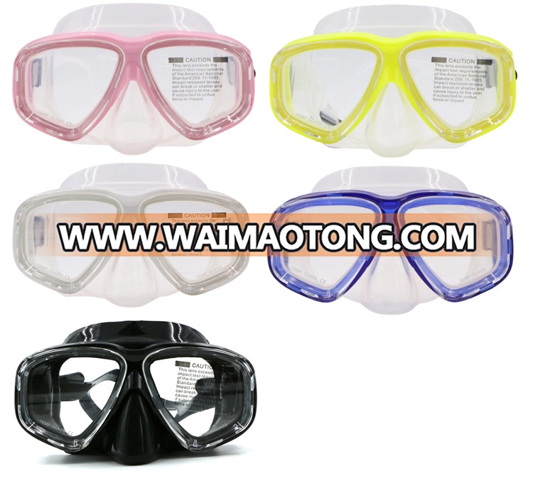 EVA Case Packing Anti-fog Tempered Glass Diving Mask