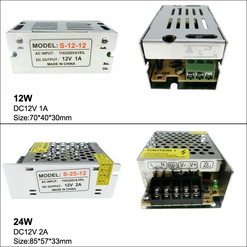 12V 24vdc switching switch mode LED dc Power supply for led strip light