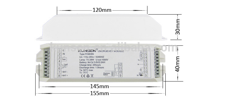 Self-switch function fluorescent  T5 emergency inverter