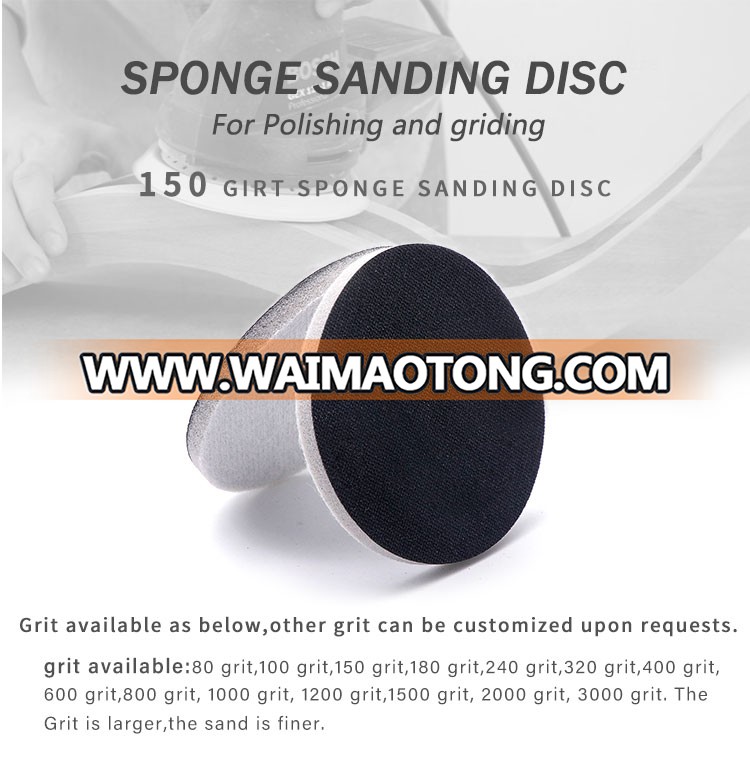 Emery Aluminium Oxide Round Abrasive Sponge Sanding disc Polishing Sponge