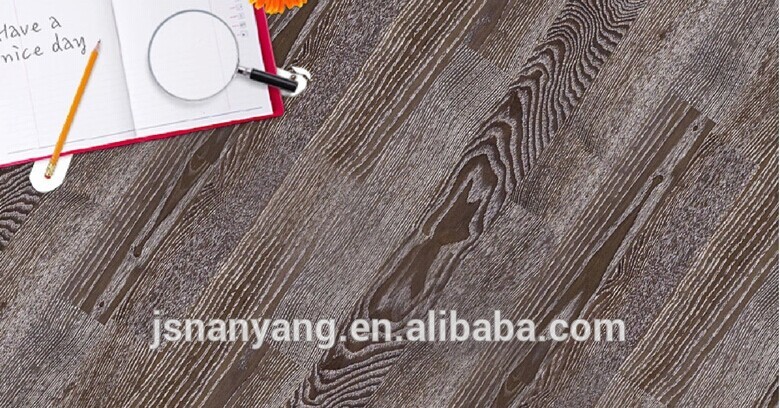 Ash wire brushed german 3 stripes parquet floor engineered flooring