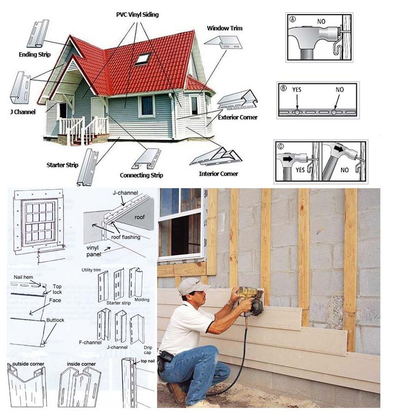 Heat insulation decorative PVC vinyl sidings