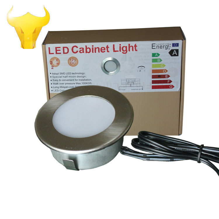 surface and recessed mounting 2 in 1 2w LED cabinet lights