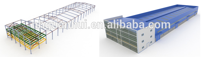 high quality prefabricated metallic steel structures used warehouse hangar prices