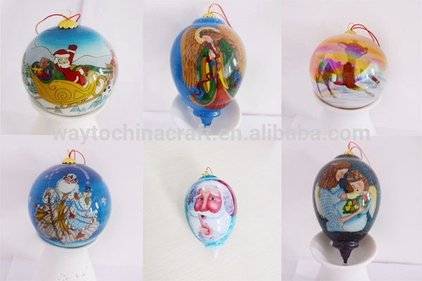 Hand-painted pattern hanging glass decor ornament ball