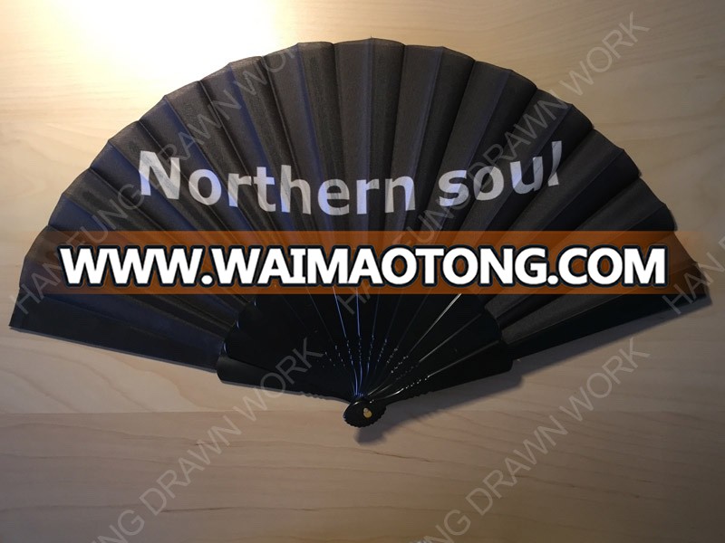 Wholesale customized printed plastic hand held folding fan cheap price