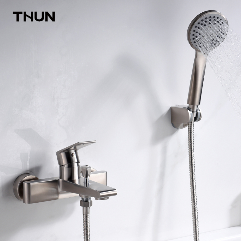 china Wall-mounted shower set faucet bathroom hand held rain shower mixer set