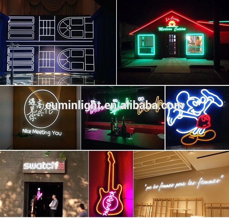 Manufacturer Custom Easy Use Hanging Led Lights Flex Neon Sign Open