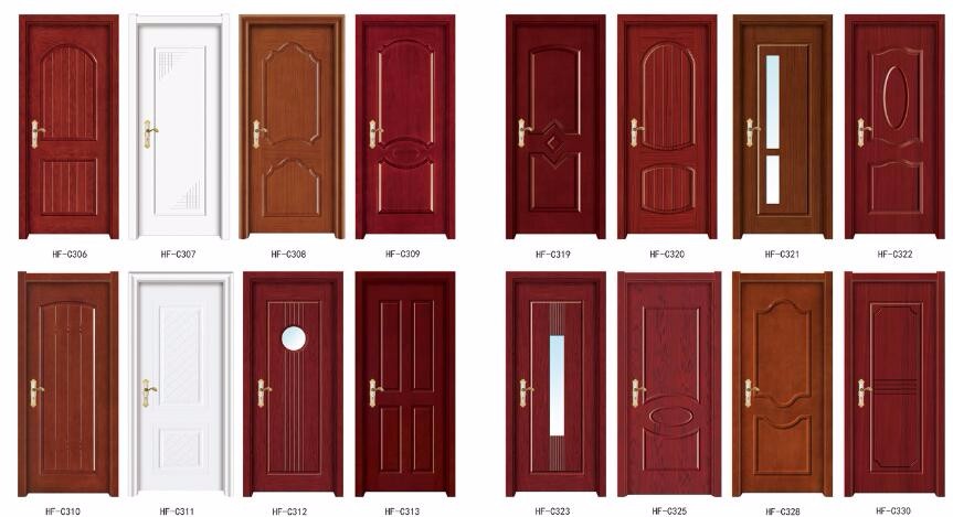 Cheap bedroom engraved wooden doors