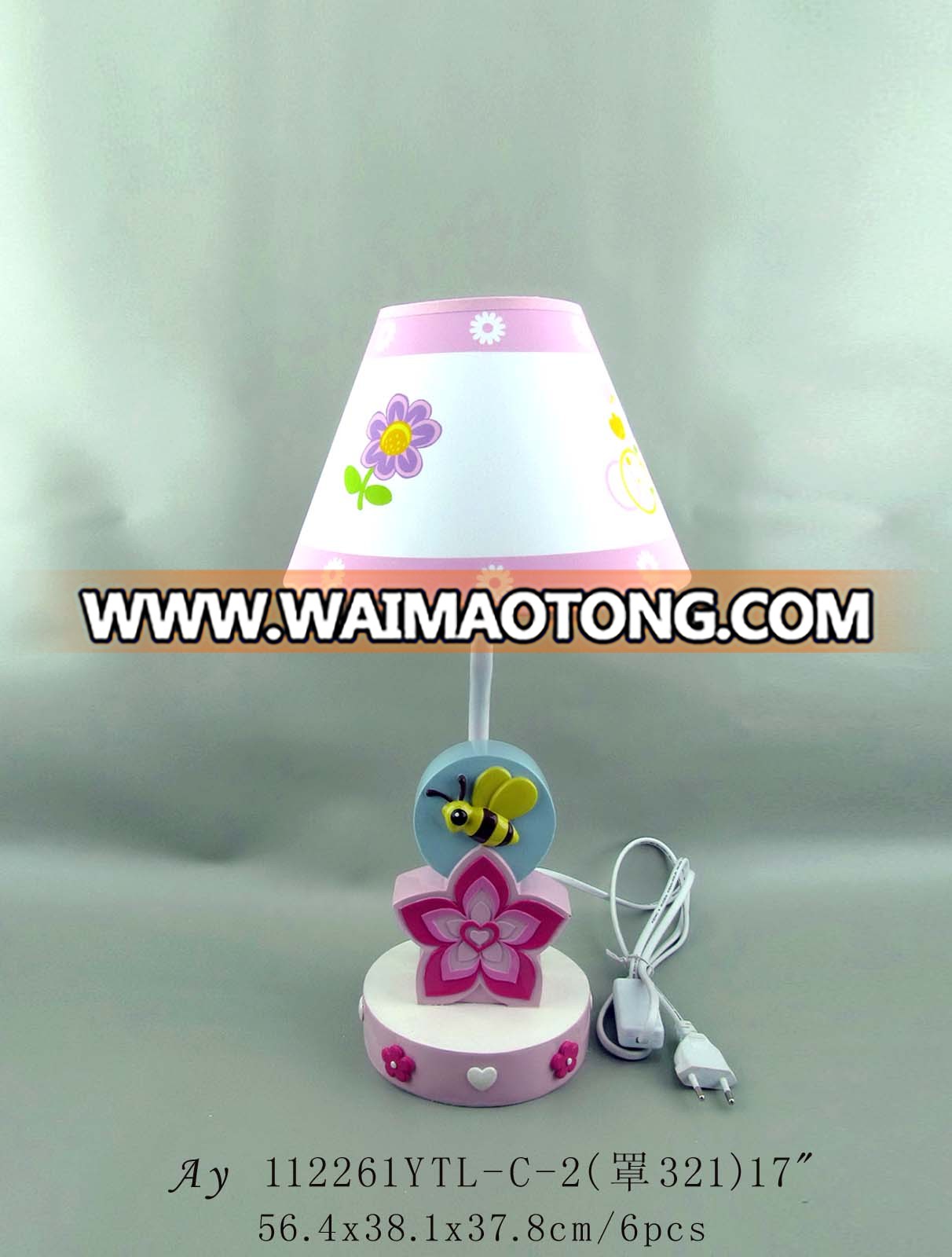 Lovely girl figurine Kids gifts resin study table lamp