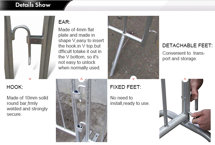 hot sale road safety crowd control pedestrian barriers for sale