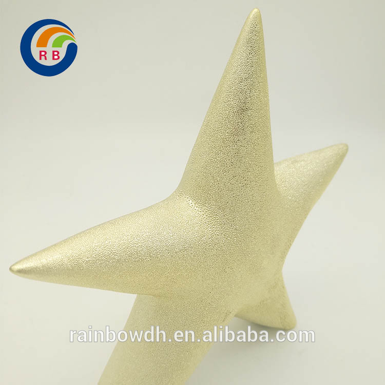 Wholesale Gold Ceramic Star Ornament for Christmas Table Decoration