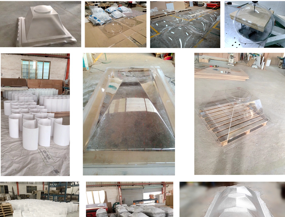 Manufacturers selling polycarbonate PMMA  pyramid skylight customized dome skylights