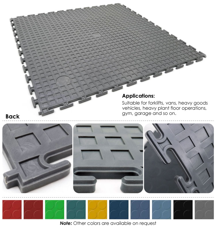 Industrial Interlocking Garage Vinyl Floor Tile Mat