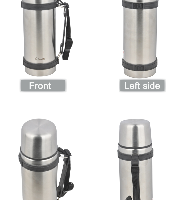 Guangdong Quality Stainless steel insulated thermos flask with belt