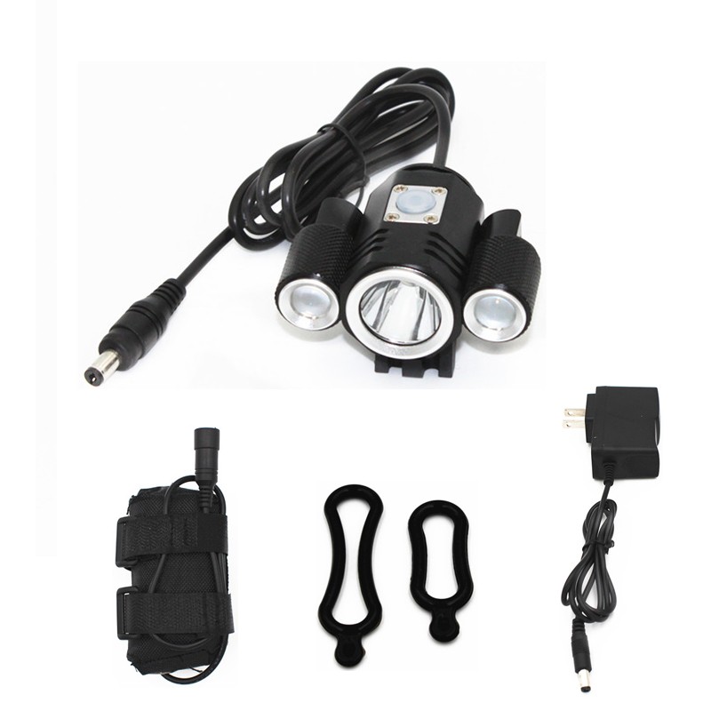 Cheap 3 Cree XML-T6 Led Ride Light Bicycle Bike Highlight Lamp Rechargeable