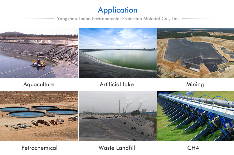 Low price liner cost smooth/textured/rough hdpe waterproof geomembrane