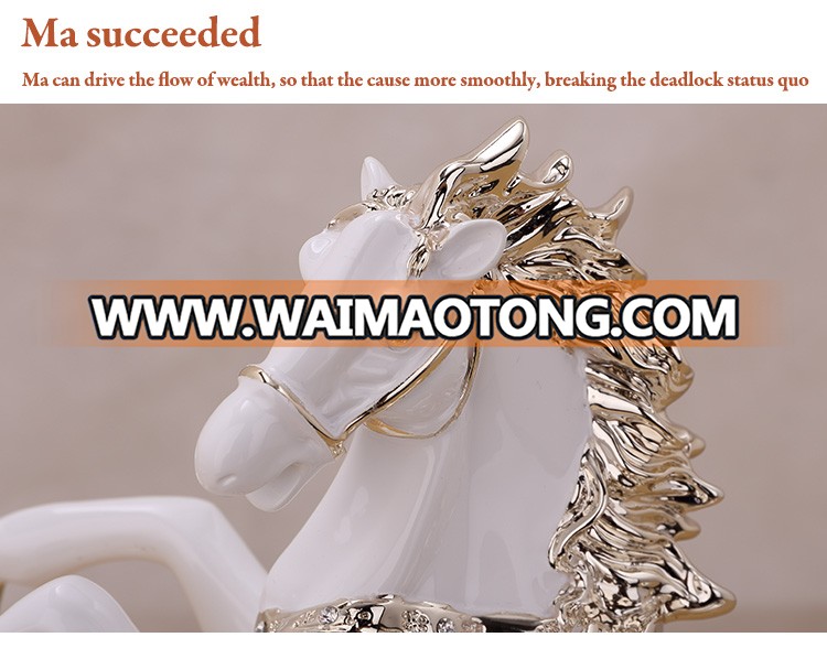 Interior decoration resin crafts horse deco sculpture animal figurine statue for sale