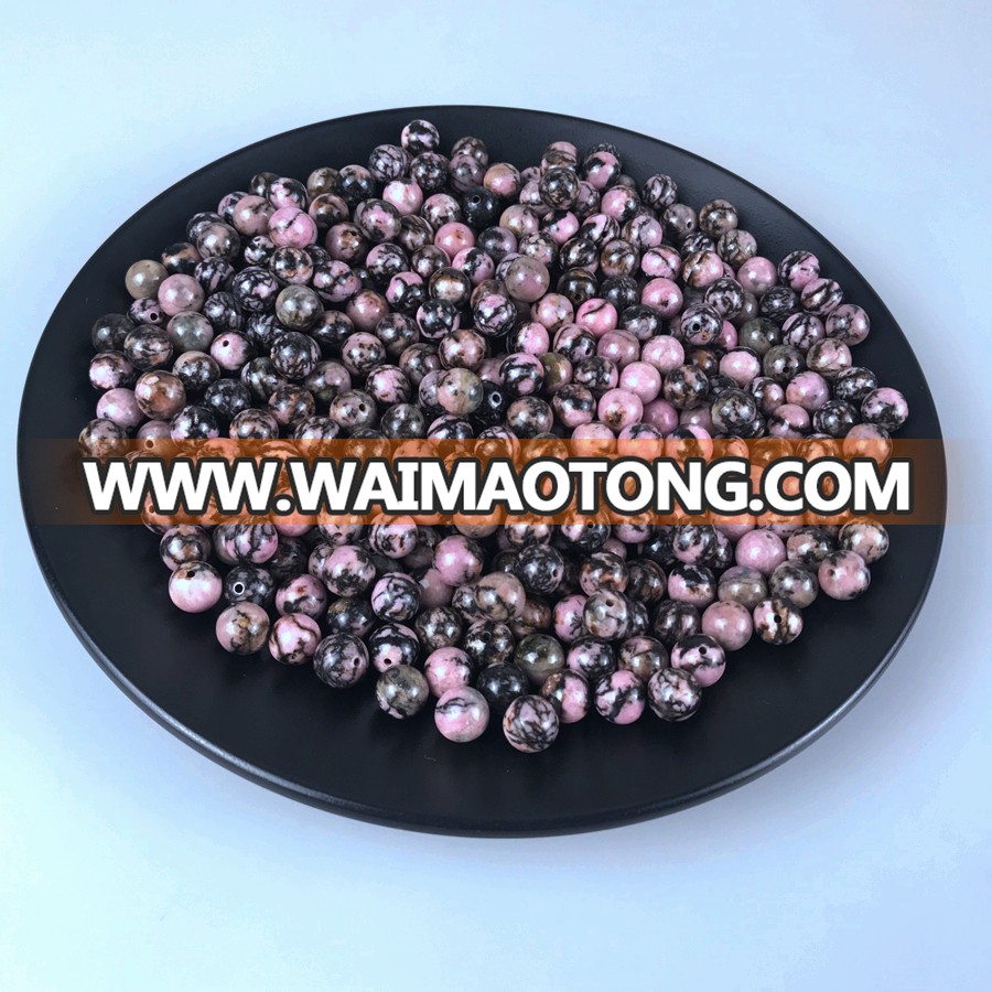 Factory supply 7mm gemstone sphere with half hole