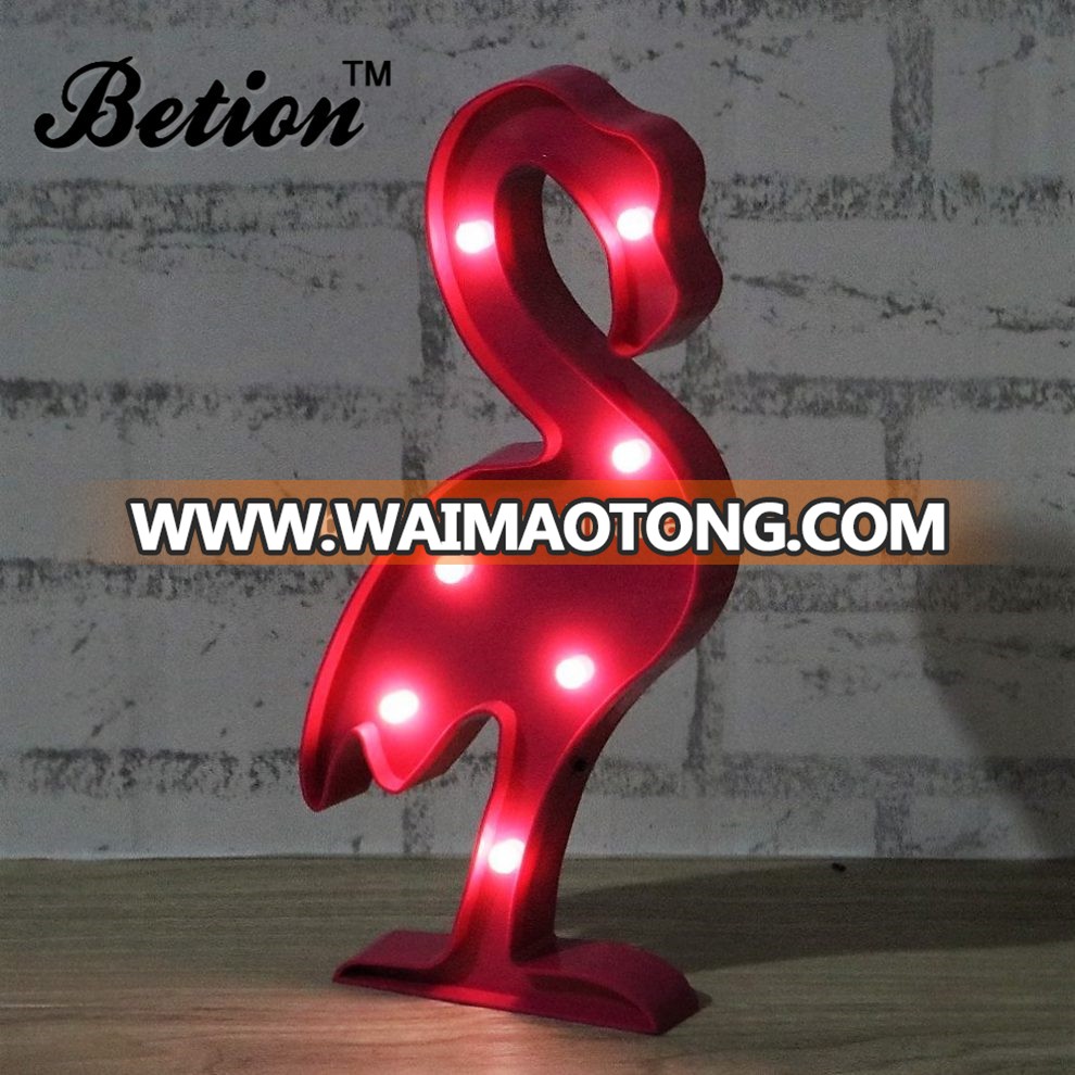 Led Flamingo Cactus Night Light Kids Room Decoration Boys Girls Room Decorate Plastic Led Marquee Sign Light Light Up