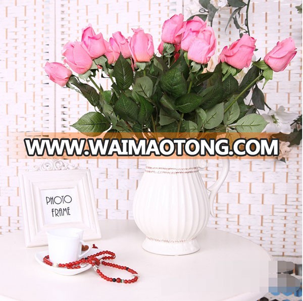 High quality real touch artificial rose flower for wedding decoration